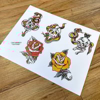 SKULL, SNAKE & ROSES  print