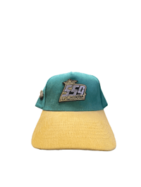 Image 1 of 559 Corduroy Green and Yellow 