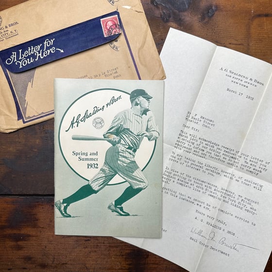 Image of 1932 Spalding Catalog - Babe Ruth Cover