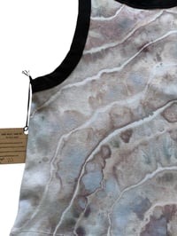 Image 6 of L Ladies Fitted Knit Contrast Tank in Muted Stone Geode Ice Dye