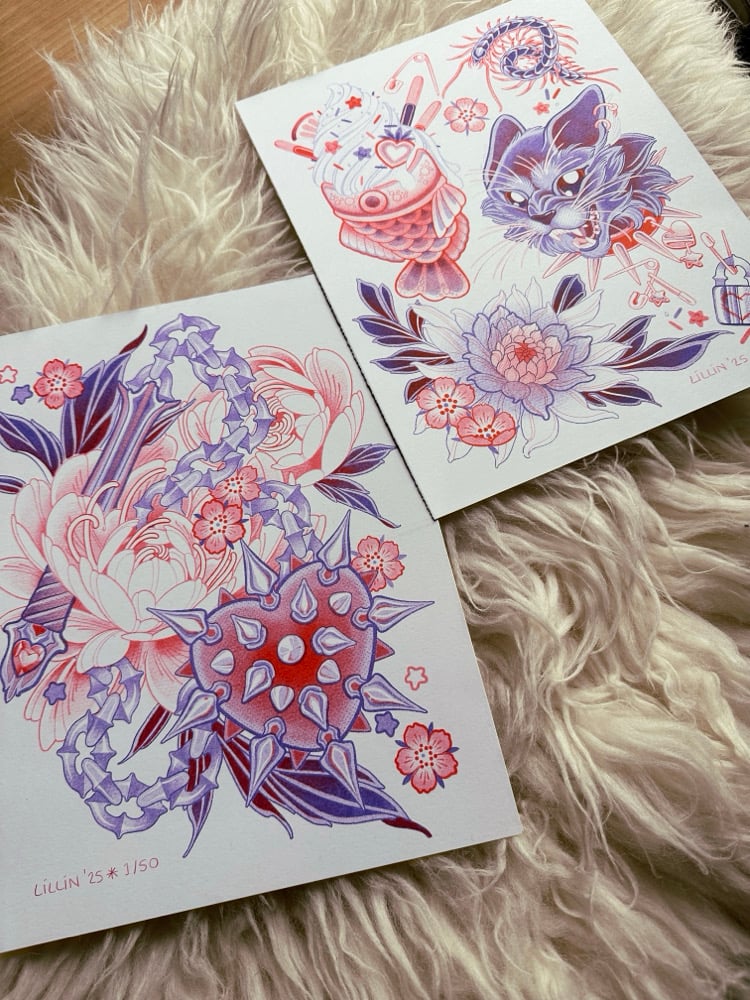 Magical Girl Risograph Print