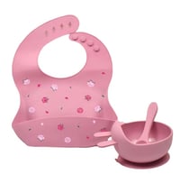 Floral Silicone Feeding Set - 3 Peice