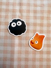 Image 5 of Ghubli Stickers: Calcifer or Soot Sprite 