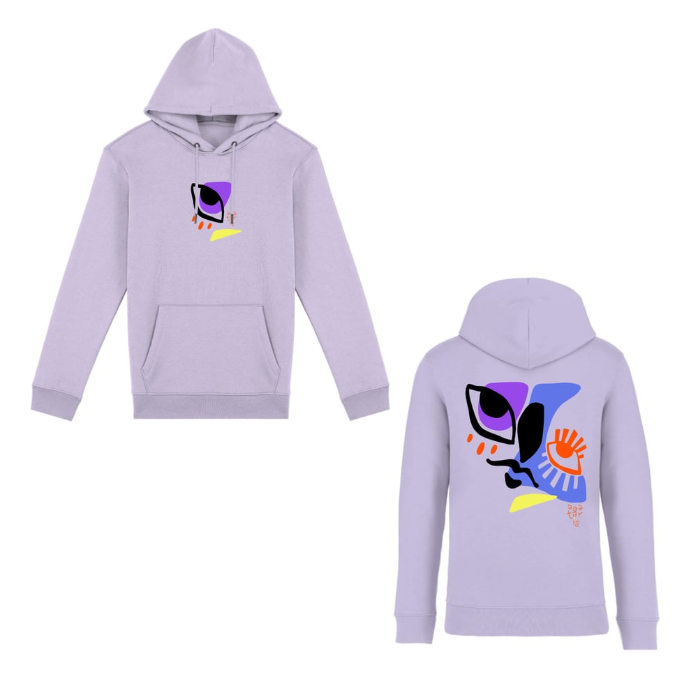 Image of Face lilac hoodie