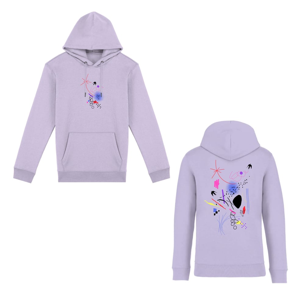 Image of Abstract lilac hoodie