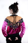 Velour blouse// pink geometry