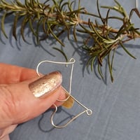 Image 1 of Silver Hand Made Heart Earrings Large- (MJ002)