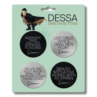 Dessa - "Bars on Buttons" 4-Pack