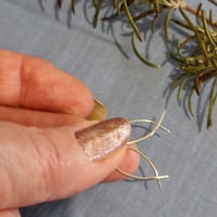 Image 2 of Silver Hand Made Fish Open Hoop Earrings - (MJ010)