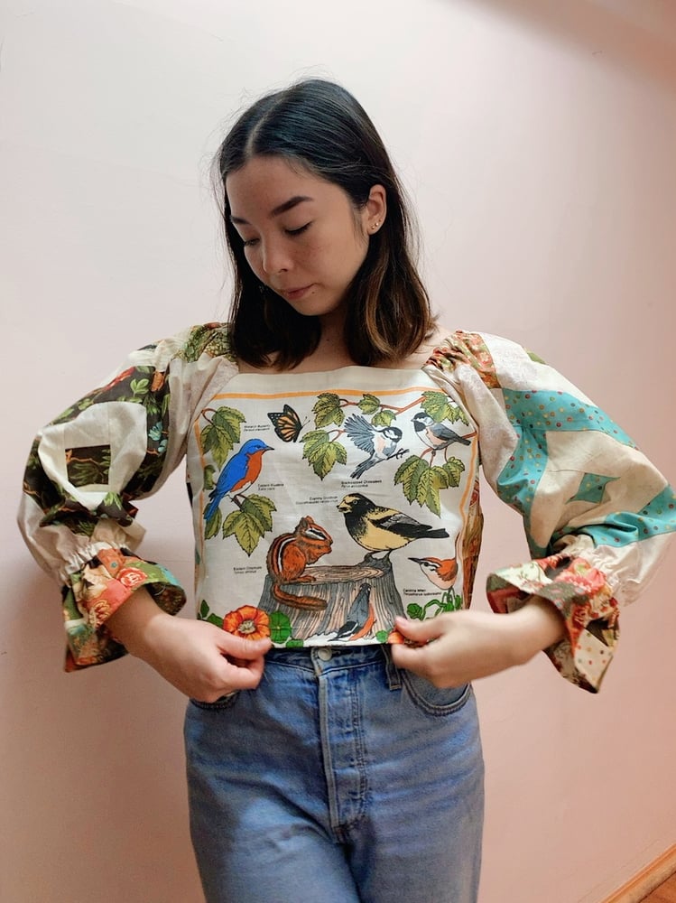 Image of Tea Towel Top — Let’s Go Birding