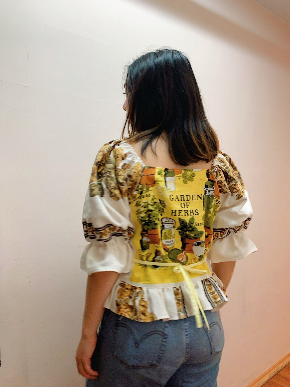 Image of Tea Towel Top — Garden of Herbs