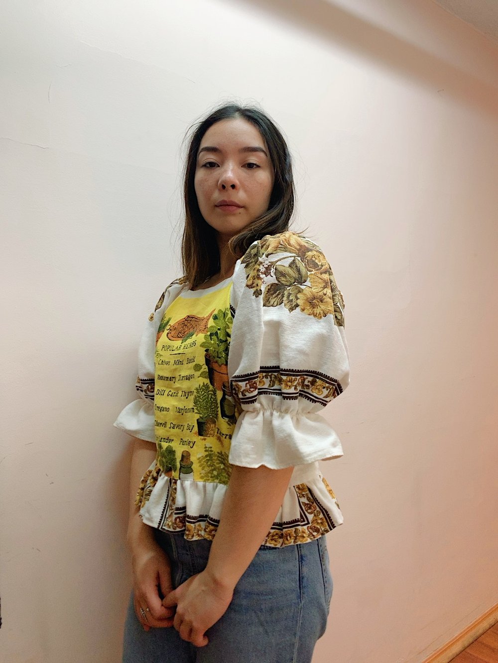 Image of Tea Towel Top — Garden of Herbs
