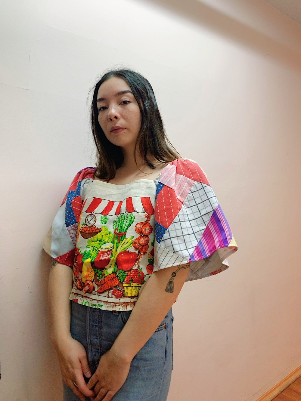 Image of Tea Towel Top — Farmers Market