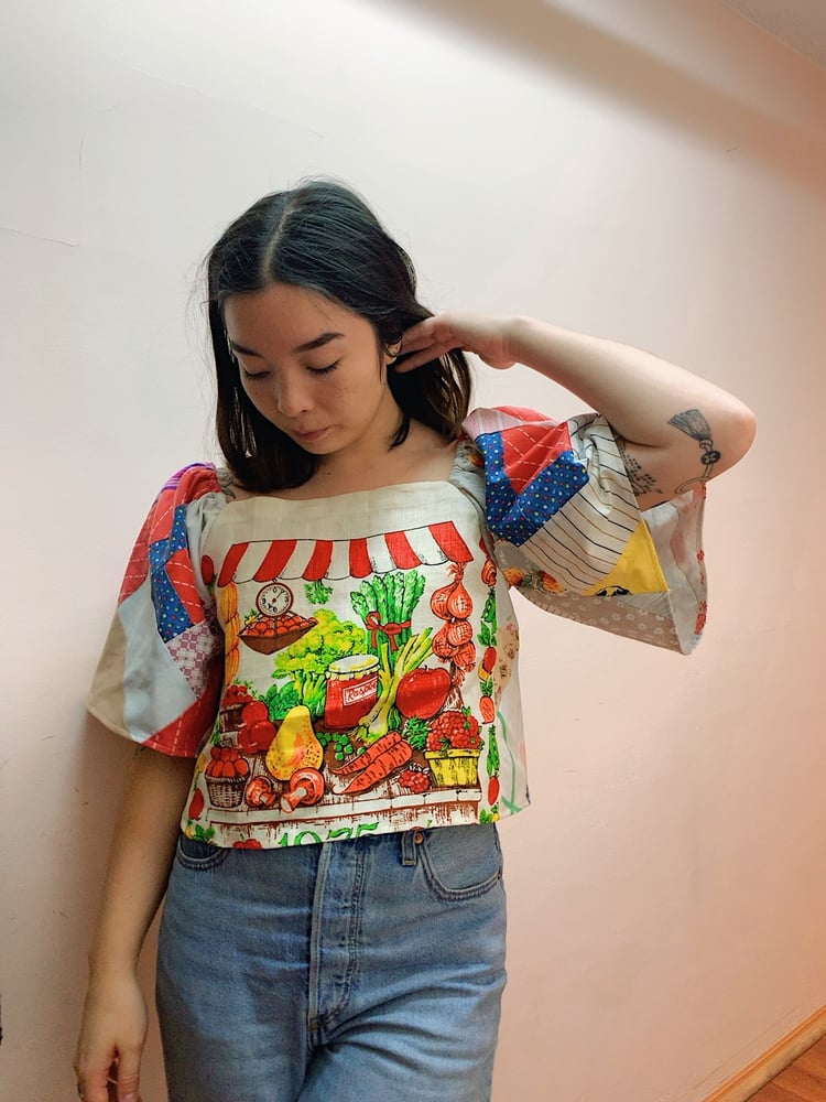 Image of Tea Towel Top — Farmers Market
