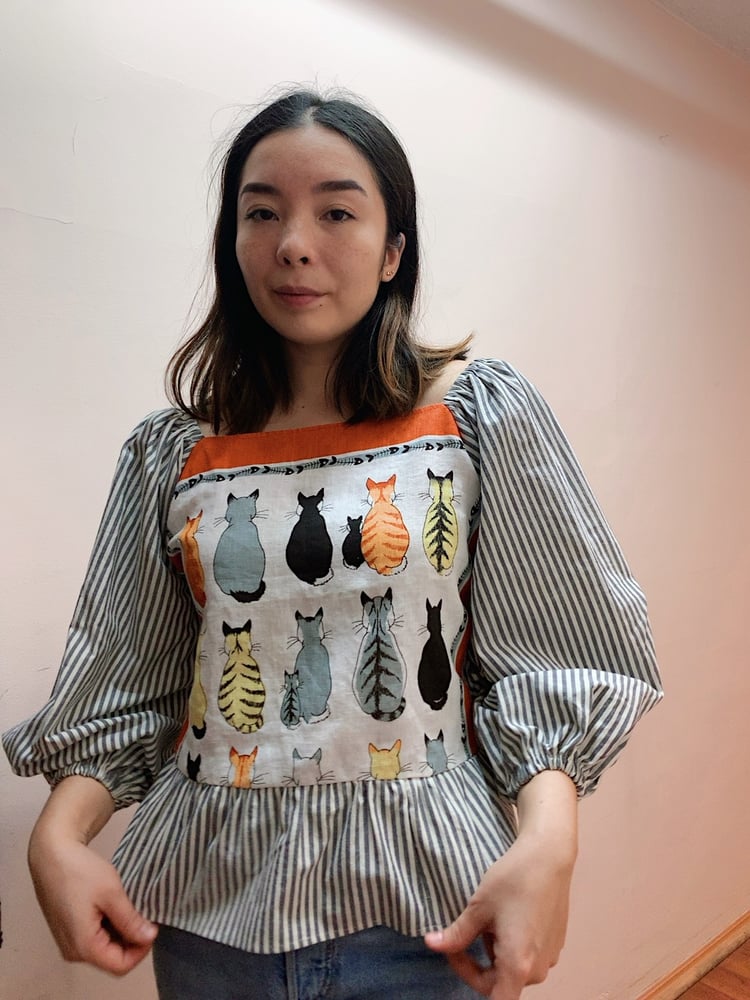 Image of Tea Towel Top — Cats in Waiting