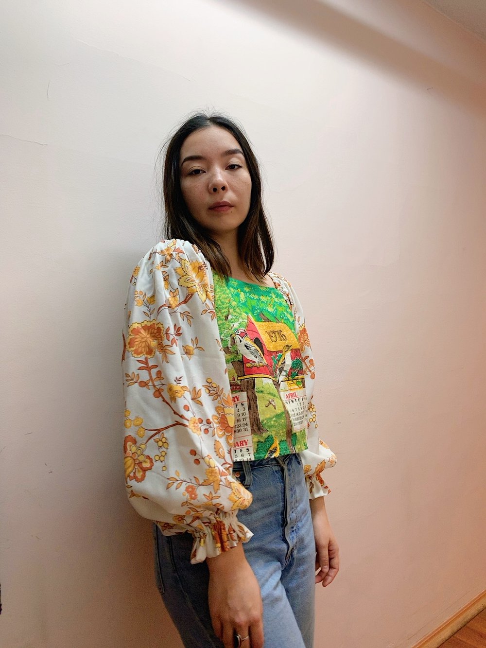 Image of Tea Towel Top — Birdhouse