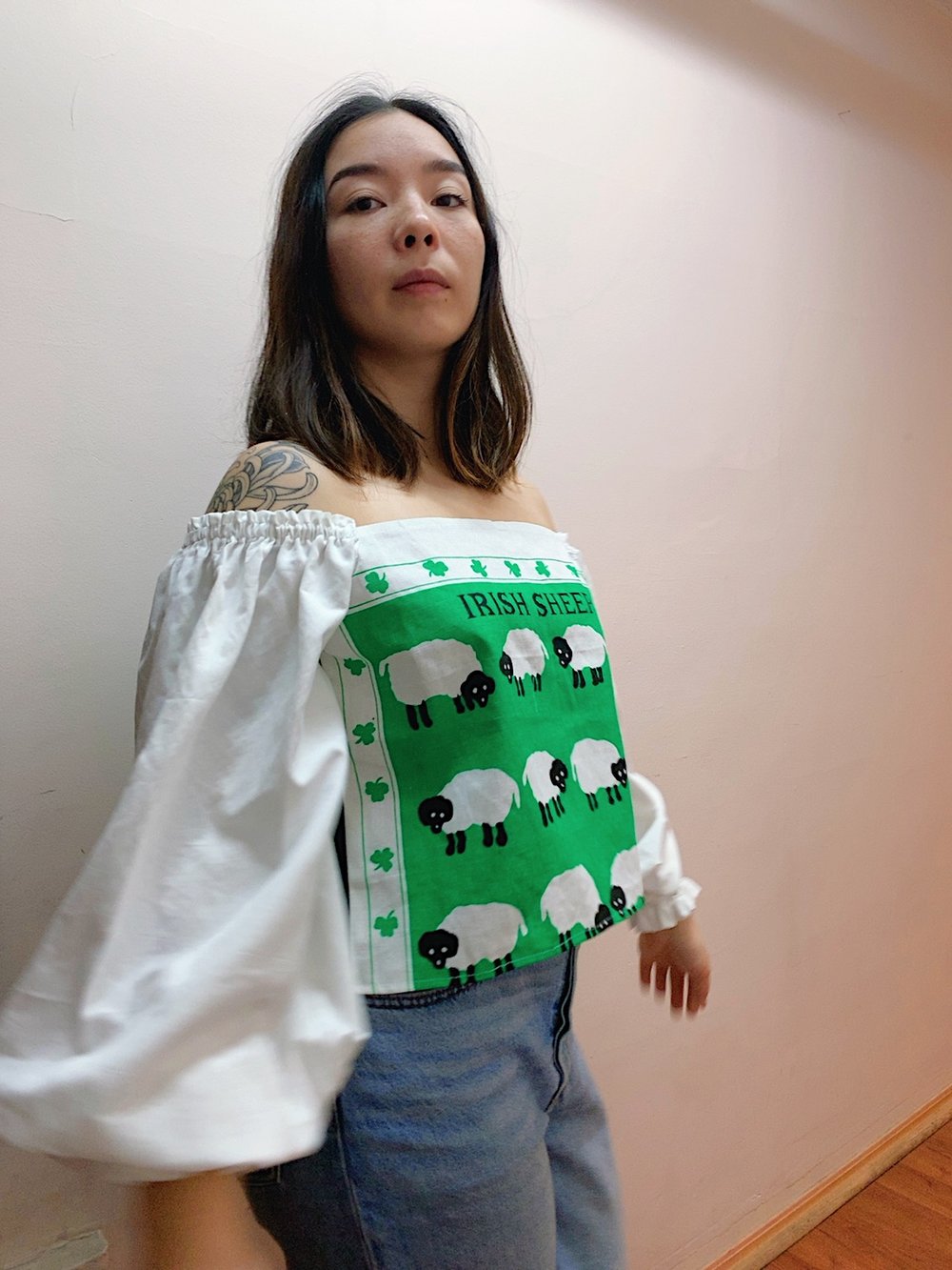 Image of Tea Towel Top — Irish Sheep 🐑 