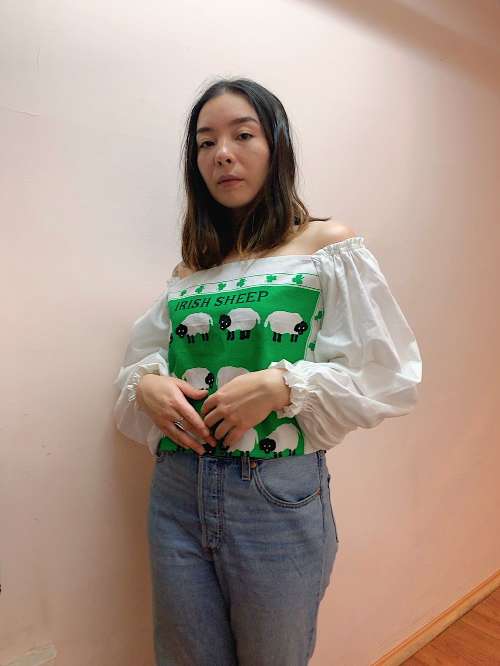 Image of Tea Towel Top β Irish Sheep π