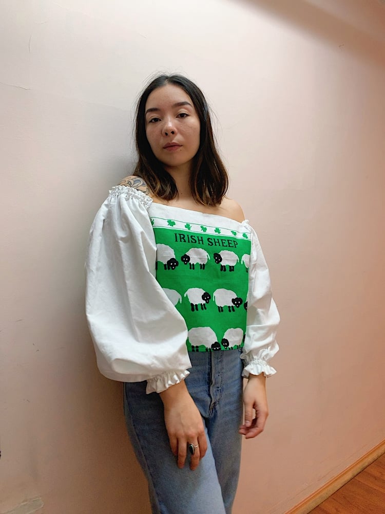 Image of Tea Towel Top — Irish Sheep 🐑