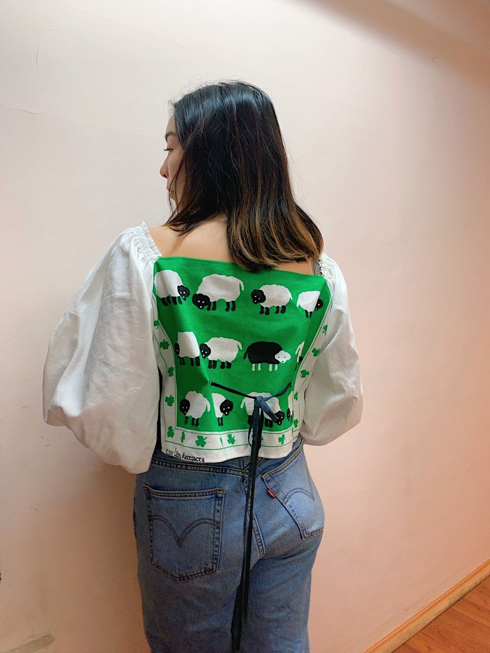 Image of Tea Towel Top β Irish Sheep π