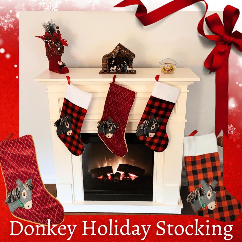 Image of Donkey Holiday Stocking