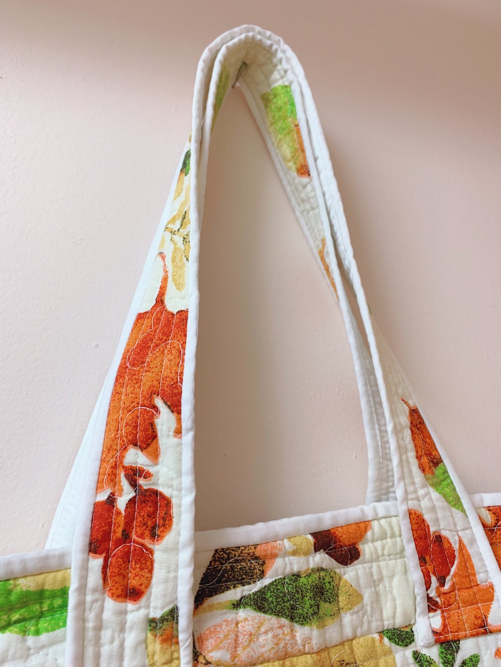 Image of Quilted Tote Bag — Autumn Leaves