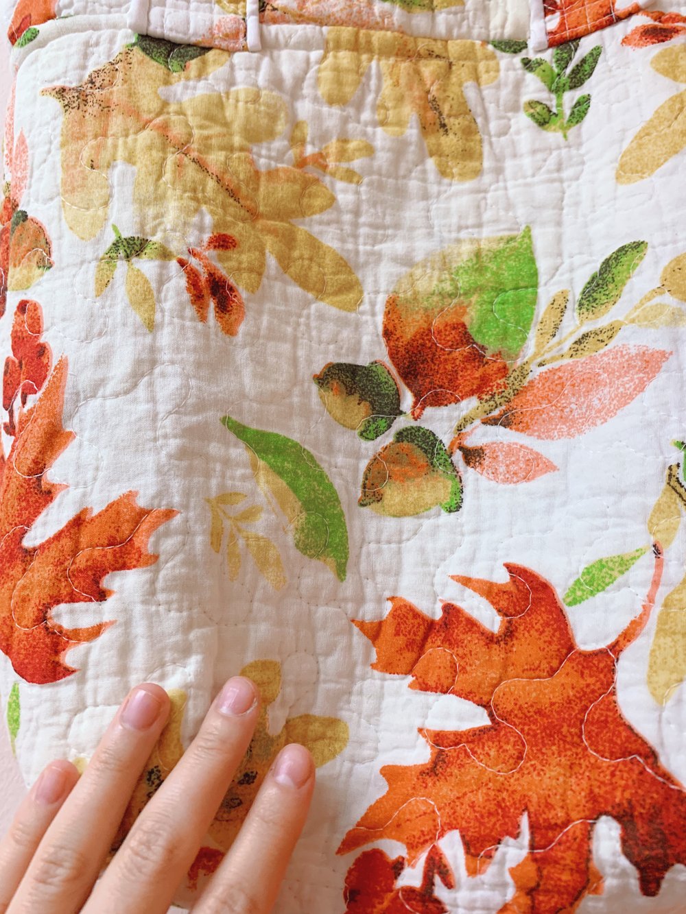 Image of Quilted Tote Bag — Autumn Leaves