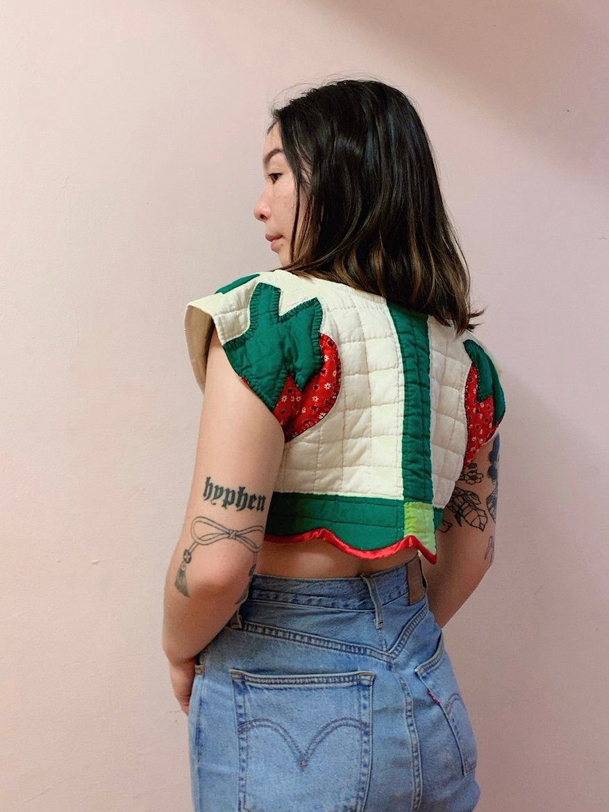 Image of Quilted Crop Top — Strawberry Babe
