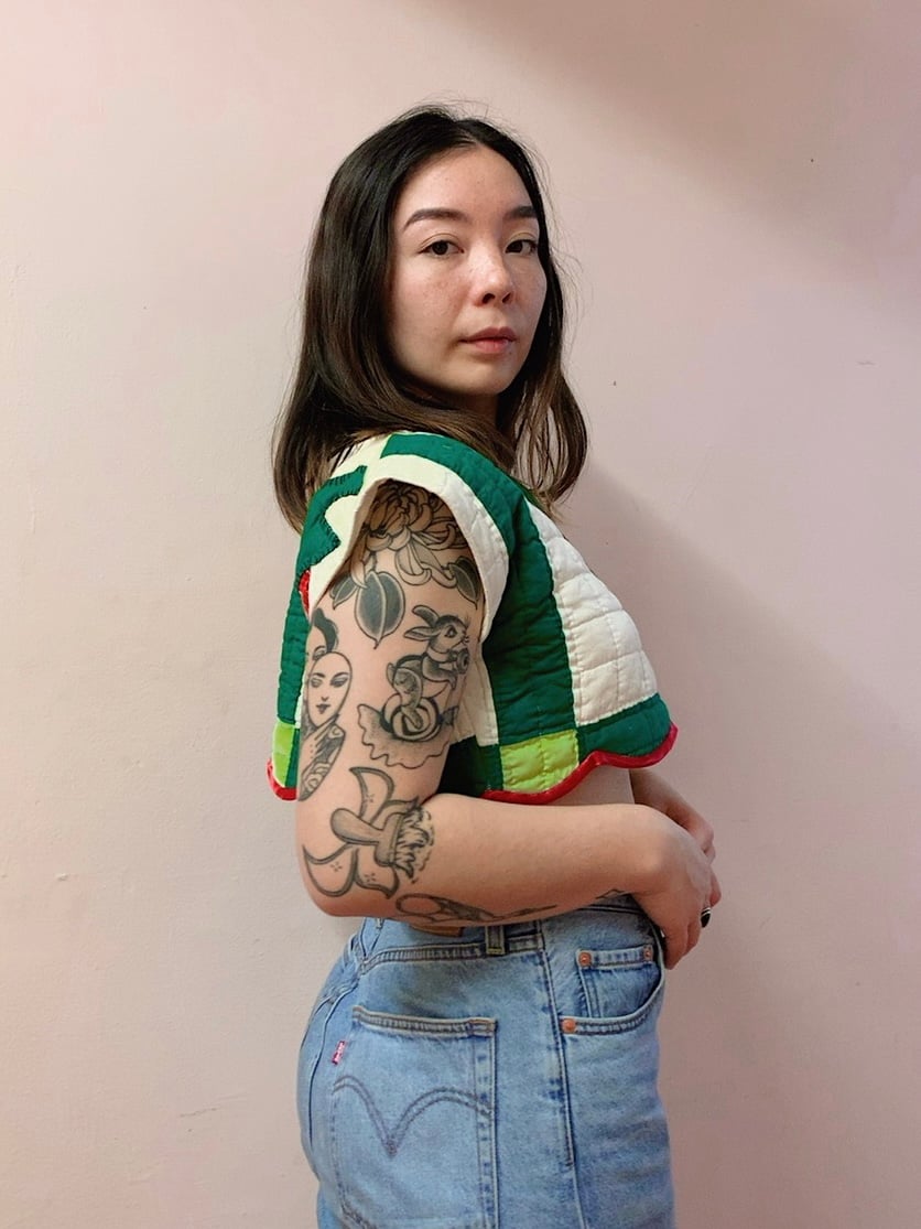 Image of Quilted Crop Top — Strawberry Babe