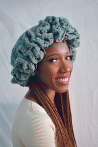 Image 2 of Third Eye Green Beaded Ruffle Bonnet 