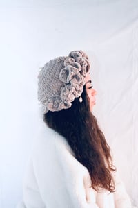 Image 4 of Third Eye Nude Beaded Ruffle Bonnet