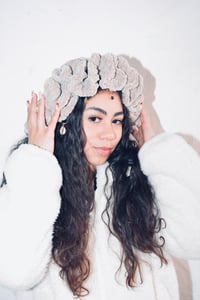 Image 5 of Third Eye Nude Beaded Ruffle Bonnet