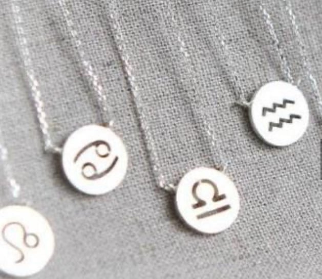 Image of Stainless Steel Gold Astrology Necklace