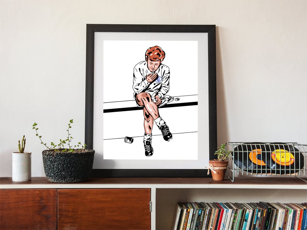 Image of Billy Bremner A3 size print.