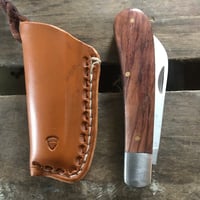 Image 1 of Leather Pouch and Folding Knife