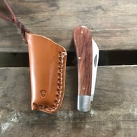 Image 2 of Leather Pouch and Folding Knife