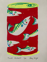 Red mackerel screen print 