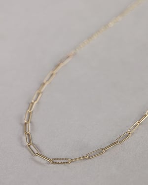 Image of 9ct gold 'Mill grain' chain necklace