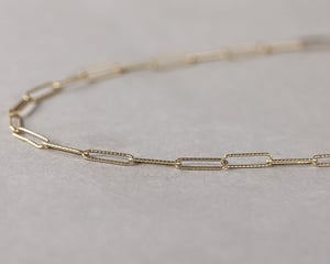 Image of 9ct gold 'Mill grain' chain necklace