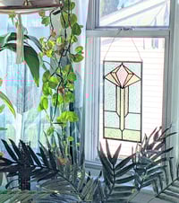 Image 1 of Water Glass Art Deco Stained Glass Window