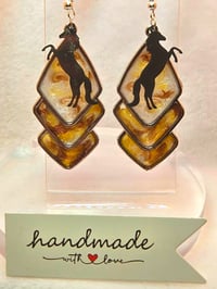 Image 4 of Handcrafted Resin Horse Silhouette Earrings 