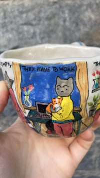 Image 3 of Kitty Woke Up Feeling Blue - Ceramic Mug
