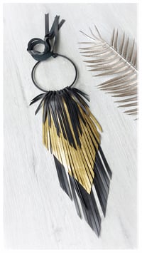 Image 4 of CROW MEDIUM Necklace - Black & Gold 