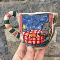 Image 1 of Kitty is warm inside the house - Ceramic Mug