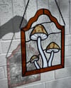 Stained Glass Mushroom Suncatcher