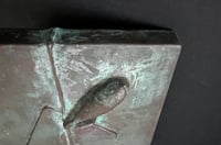 Image 2 of Bronze Push-Pull Handle with Architectural Tools Design European 20th Century