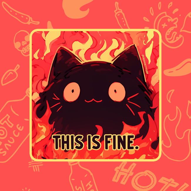 This is fine Sticker