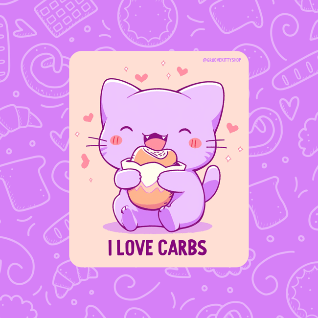 I Love Carbs Sticker
