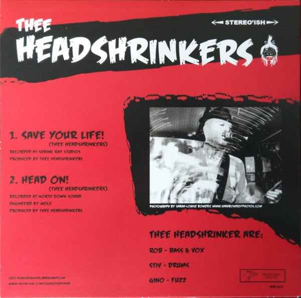 THE HEADSHRINKERS - SAVE YOUR LIFE / HEAD ON (7") EP