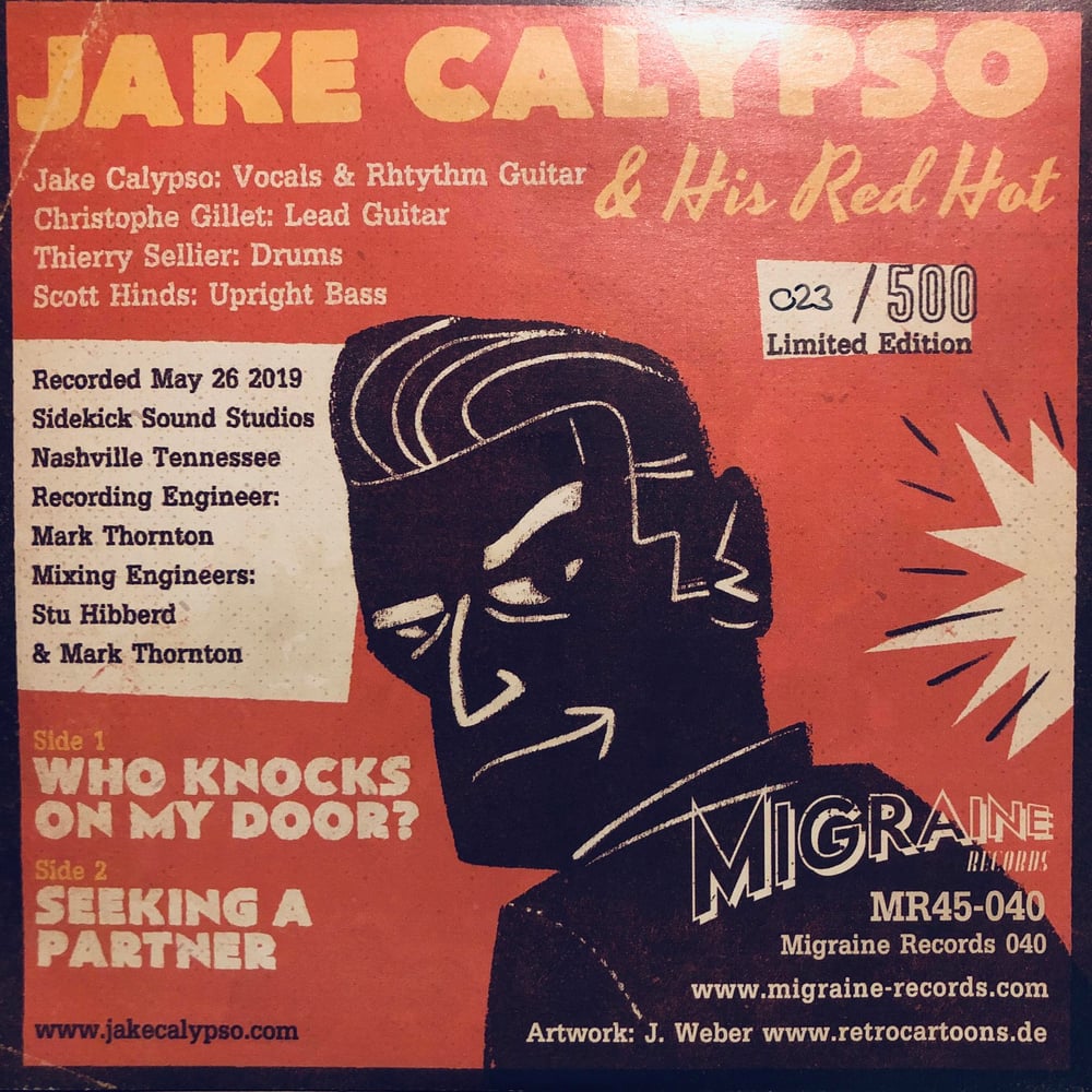 JAKE CALYPSO and his RED HOT - Who Knocks On My Door (7") EP